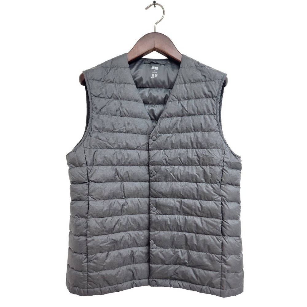 Uniqlo Men's Gray Quilted Down Vest